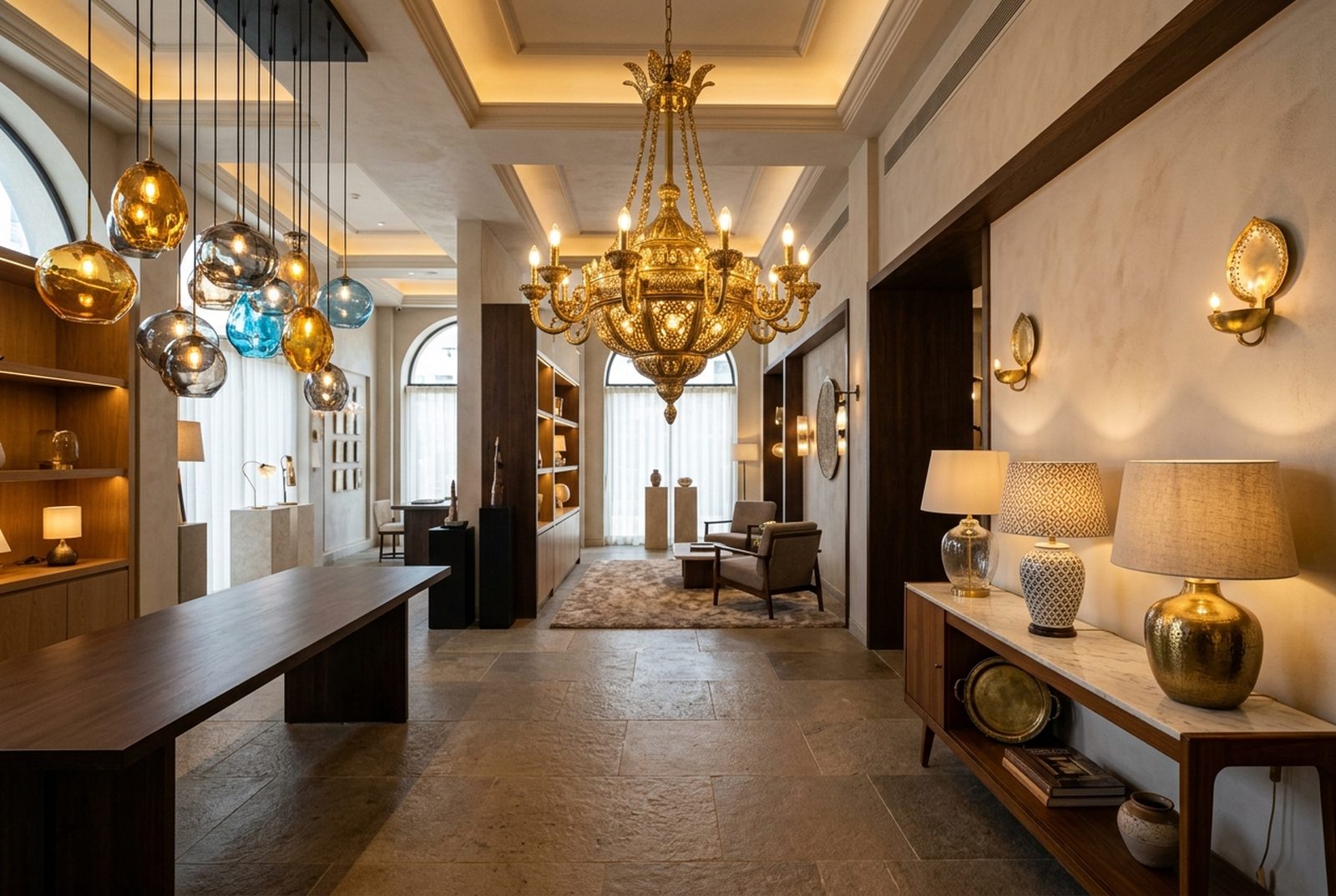 Premium lighting collection sourced from India
